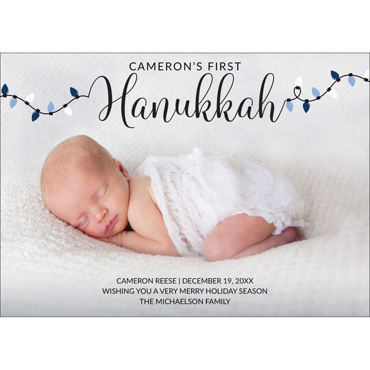 Haunkkah Lights Holiday Photo Cards